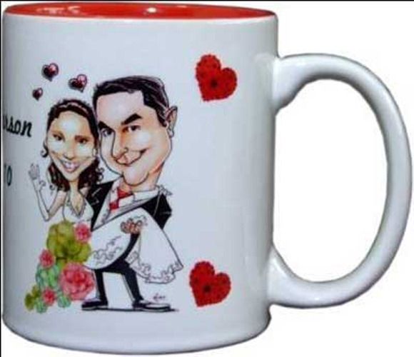 caneca com borda e alça coloridas OU com interior colorido